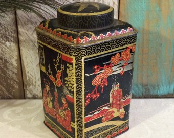 Chinese tea tin | Etsy