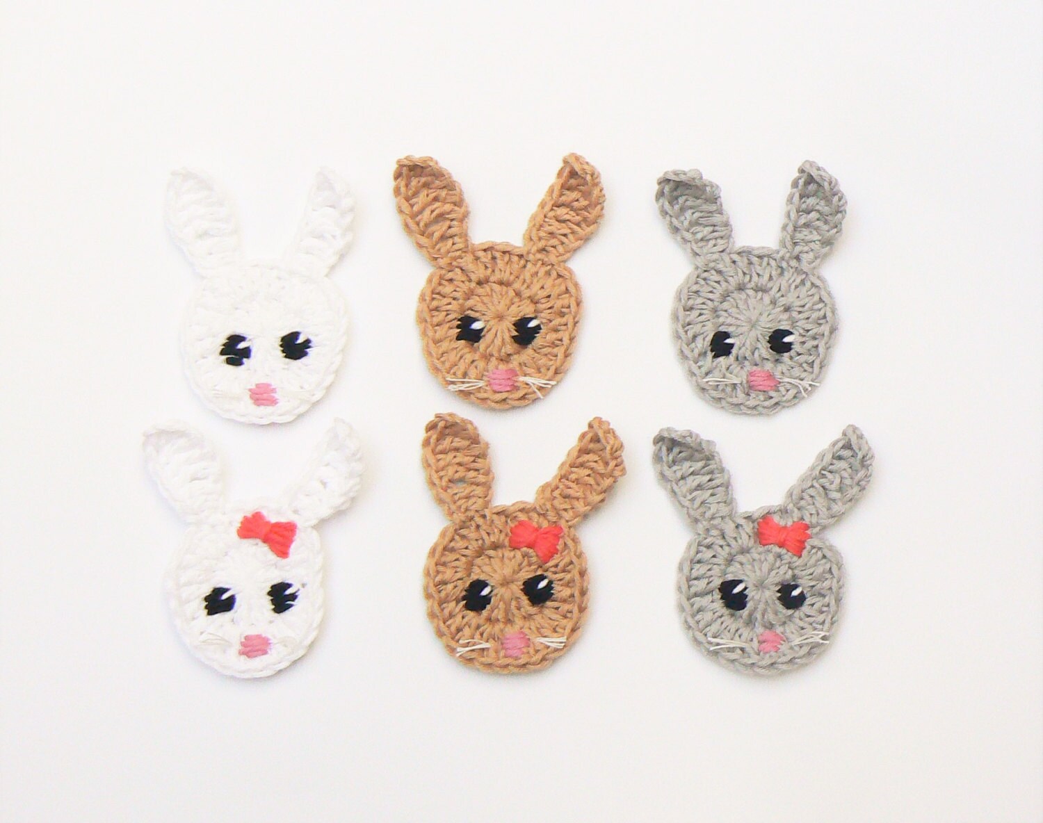  Crochet  Bunnies Crochet  Animals  Cotton Appliques Woodland