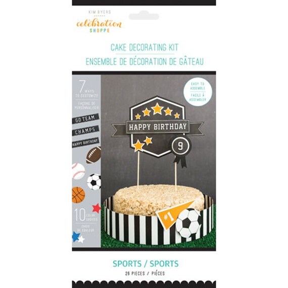 Sports Themed Cake Decorating Kit Football Birthday Baseball