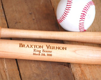 Personalized Baseball Bat, Custom Baseball Bat, Engraved Baseball Bat, Ring Bearer Gift, Junior Groomsman Gift, Best Man Gift, Usher Gift