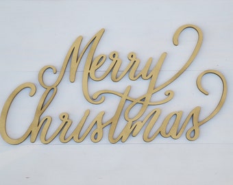 Items similar to Laser Cut Merry Christmas Snowflake Greeting Card ...