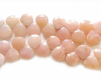 Peruvian pink opal faceted briolettes. Appox. 7.25x7.25mm - 7.5x7.5mm. Select a quantity.