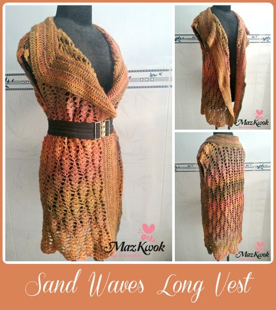 Long vest crochet pattern free hat size guide