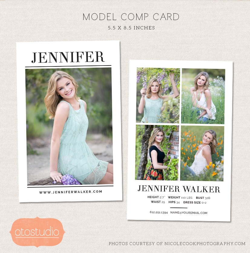 Free Model Comp Card Template
