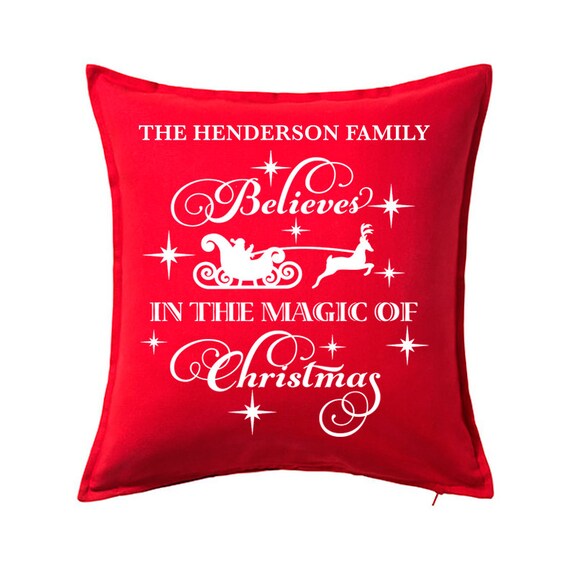 Holiday Pillow Personalized Holiday Decor Custom Throw