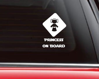 Baby On Board,Princess on Board, Leia, Star Wars Car Decal, Darth Vader, Star Wars Decal, Star Wars Car Decal, Star Wars Sticker,