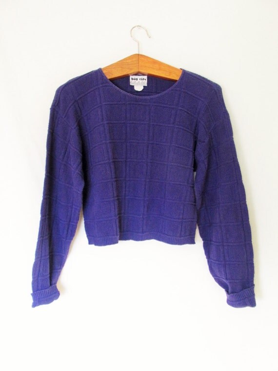 purple crop sweater