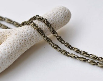 16ft (5m) Antique Bronze Iron Wheat Chain 3mm A8585
