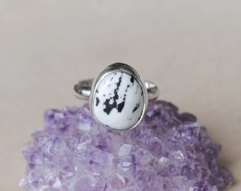 White Buffalo Turquoise Ring - White Buffalo Ring - White Buffalo Turquoise Jewelry