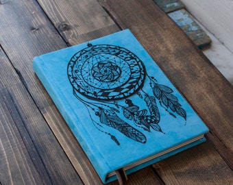Dream Catcher journal Suede diary Leather journal Travel journal Leather notebook Handmade leather journal Travel book Leather notebook