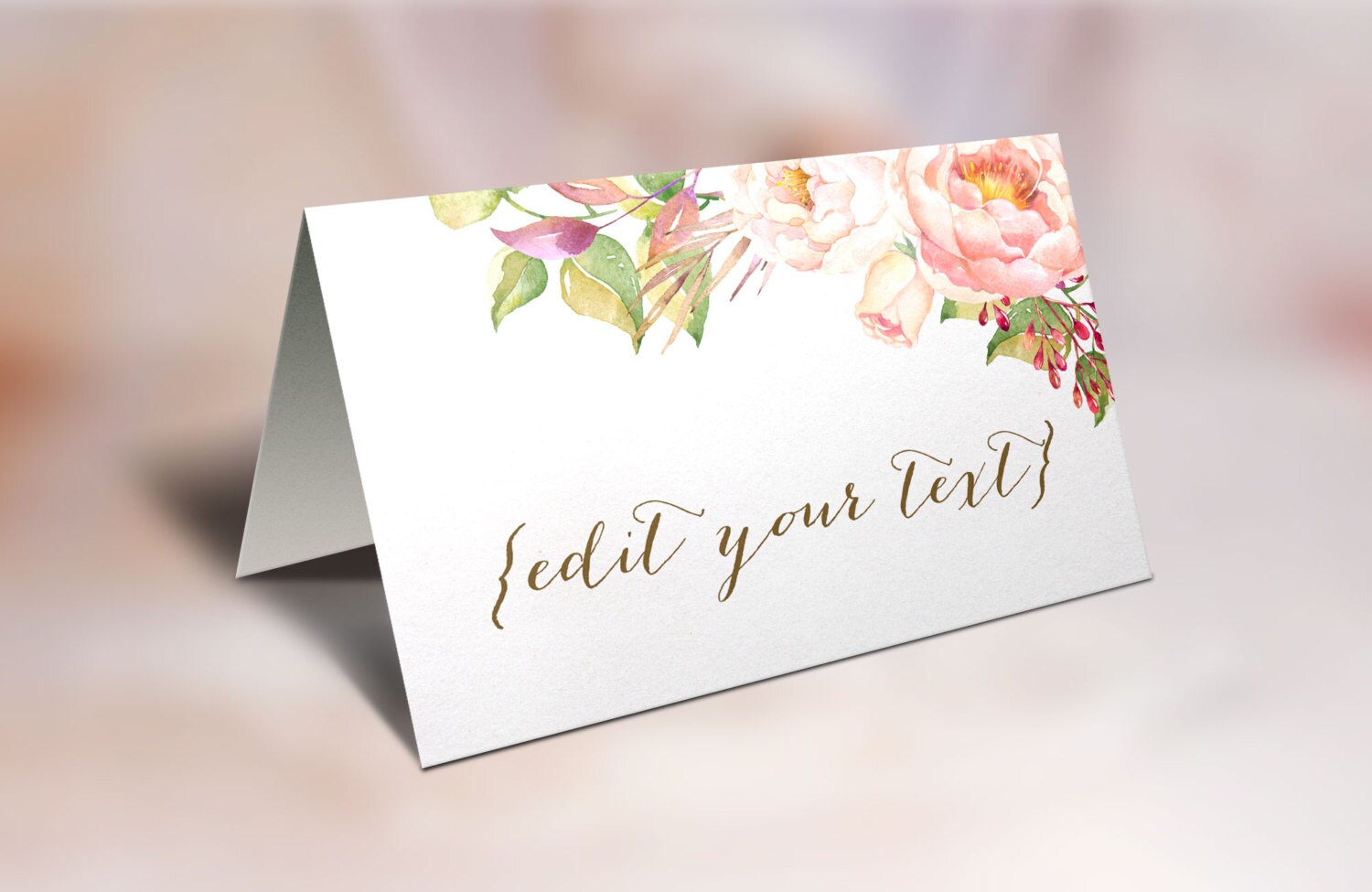 Printable Place Cards Wedding place cards Floral Place Cards