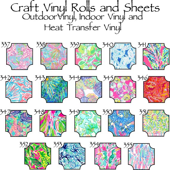 Craft Vinyl Printed Vinyl Patterned Craft Vinyl and Heat