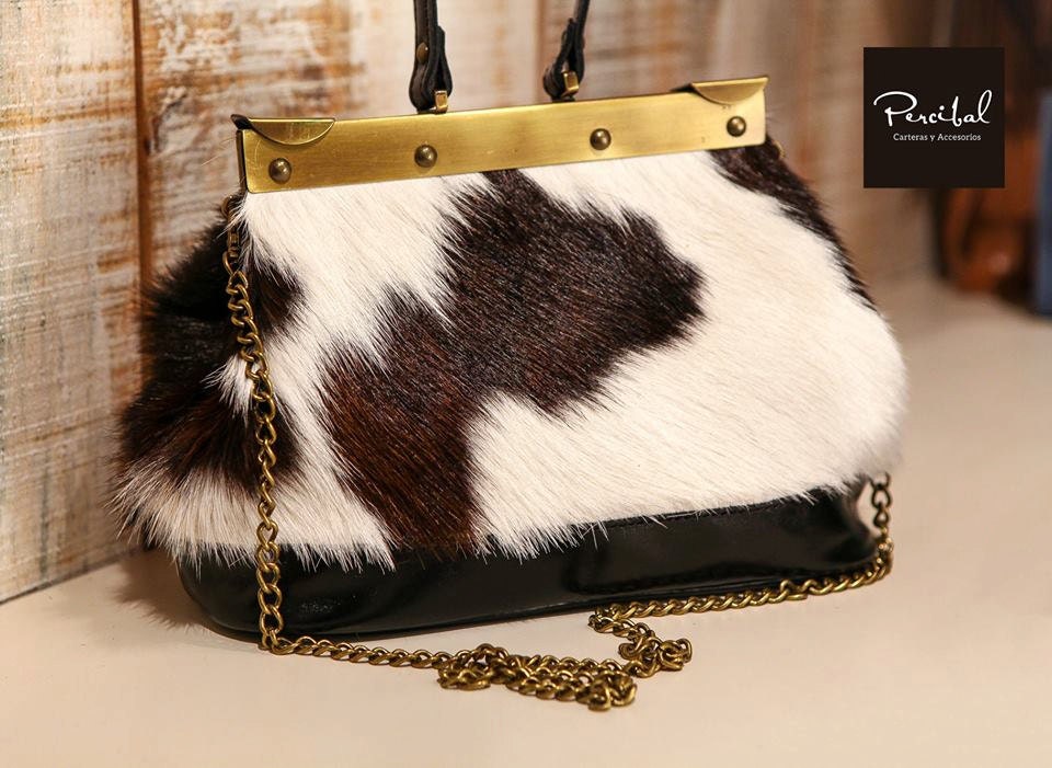Small cowhide bag doctor bag cowhide handbag women doctor