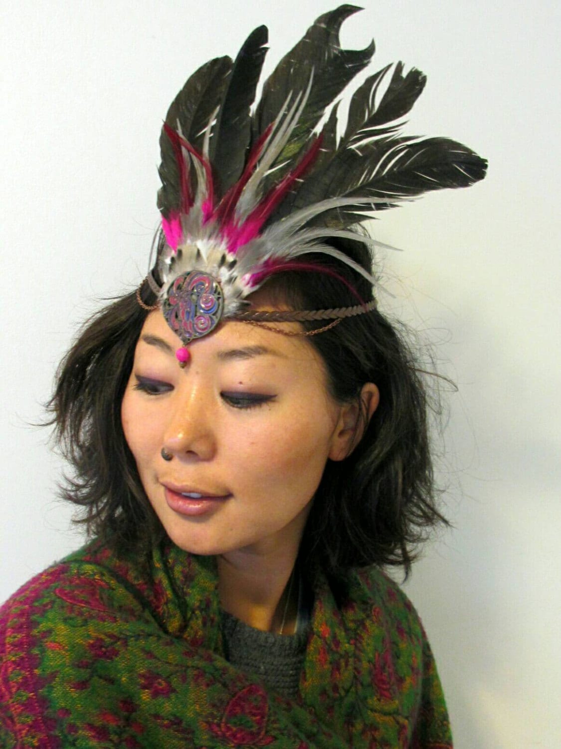 tribal feather headpiece