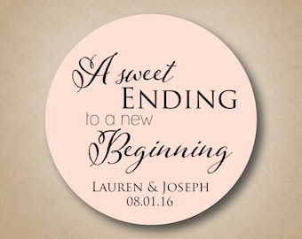 Customized Stickers for Wedding Favors and by StickEmUpLabels Browse unique items from StickEmUpLabels on Etsy