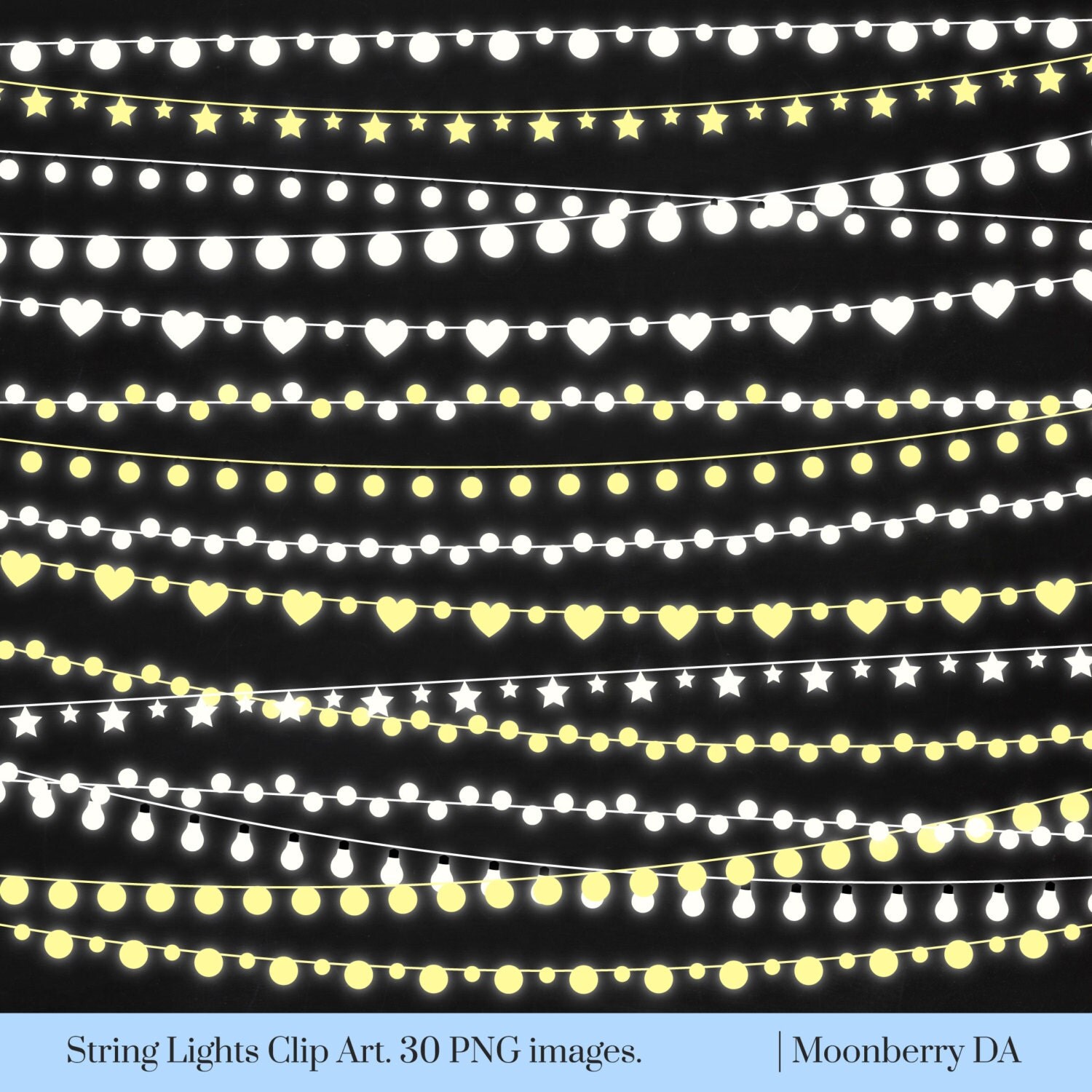 String Lights Clip Art.
