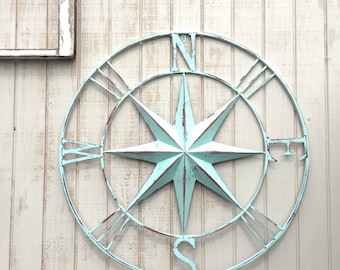 Nautical Compass Wall Art, Nautical Decor, Nautical Wall Art, Nautical Decor, Metal Compass Decor, Metal Wall Compass, Nautical Wall Art