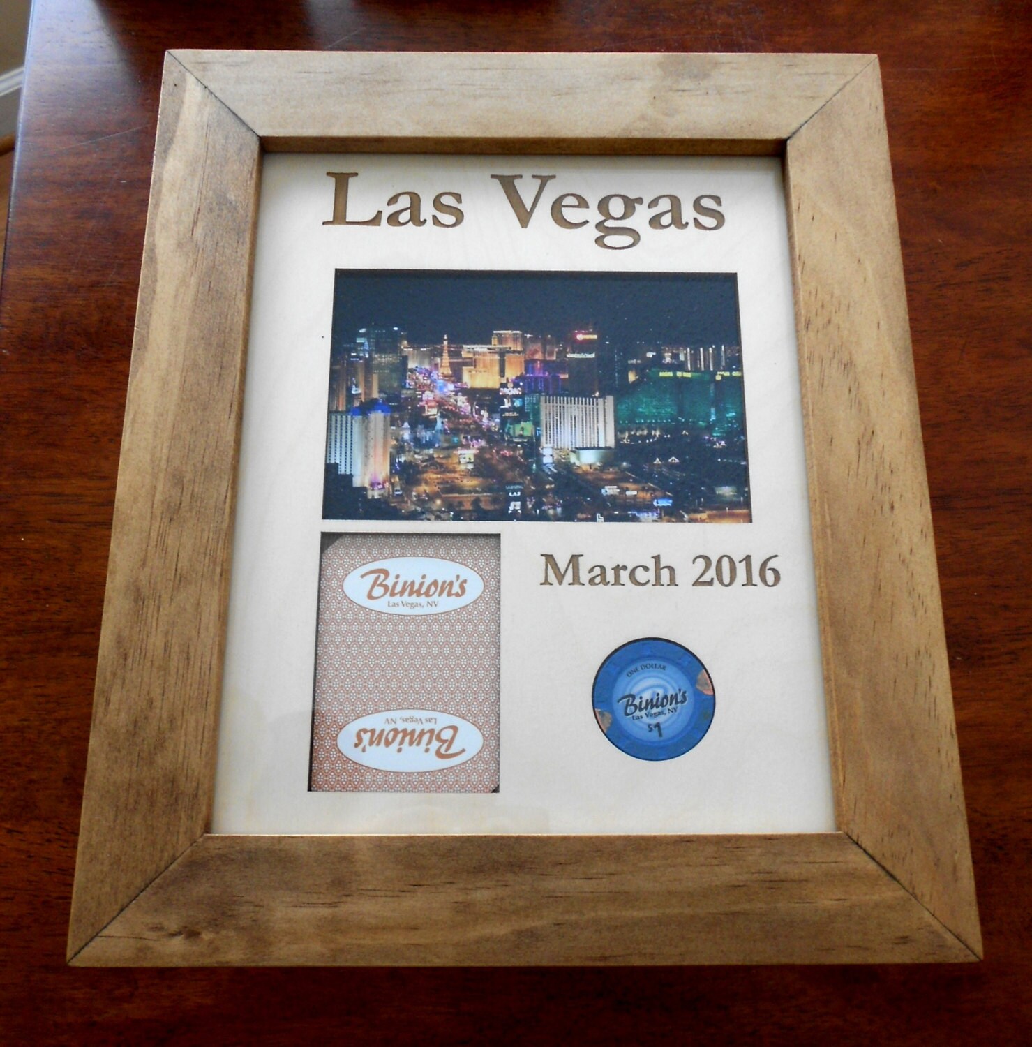 Custom Poker Chip Display Frame Poker Player Gift Las Vegas