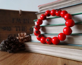 By the Shed Tomato Beads Bracelet - Fruit - Vegetables - Gardening - Gift - Unique Present - The Good Life - Vegetarian Gift - Polymer Clay