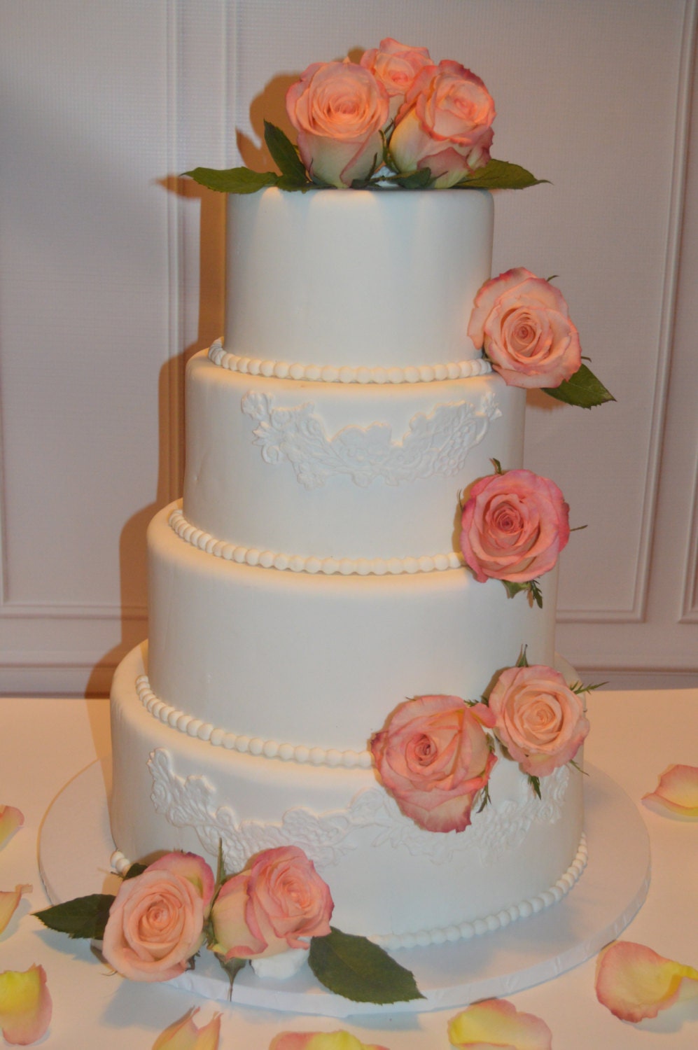 Four Tier Fondant Faux Wedding Cake Faux Wedding Cake Fake