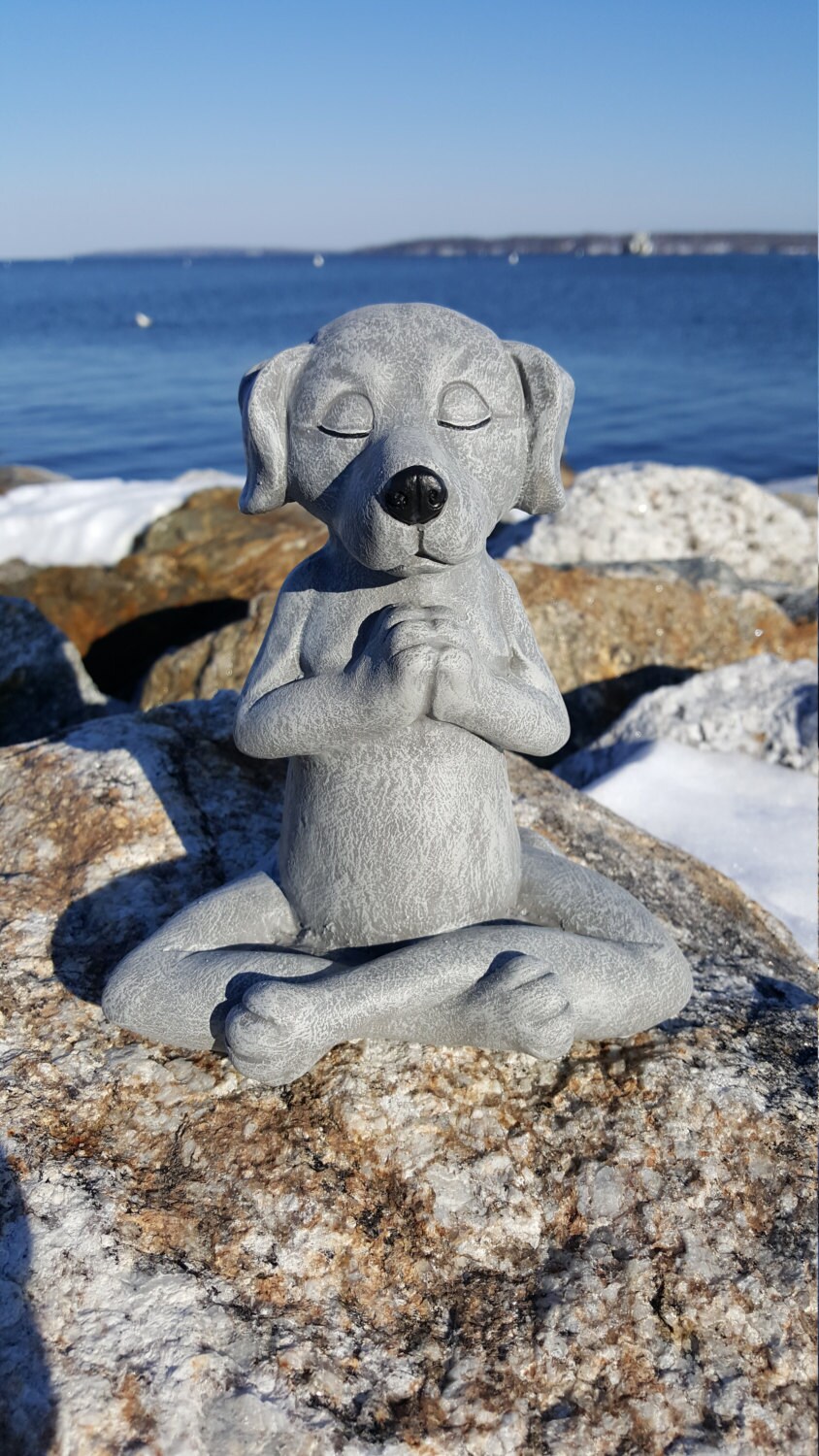 Dog Buddha Meditating Dog Statue Yoga Dog Garden Decor