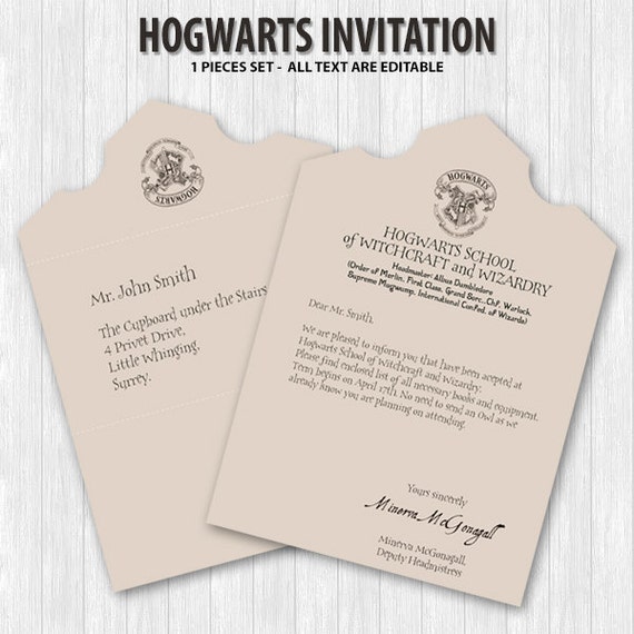 letter hogwarts invitation Invitation Letter Hogwarts