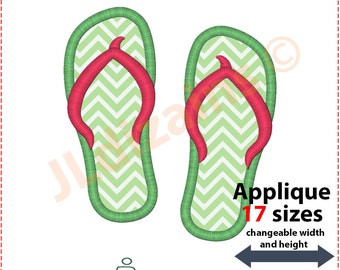 Flip Flops Applique Design. Flip flops embroidery design. Embroidery flip flop. Flip-flop applique embroidery. Machine embroidery design.