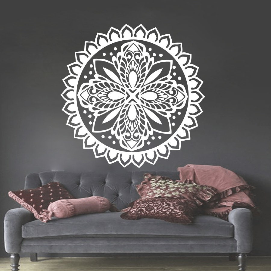 Mandala Wall Stickers Decals Indian Pattern Yoga Oum by CozyDecal