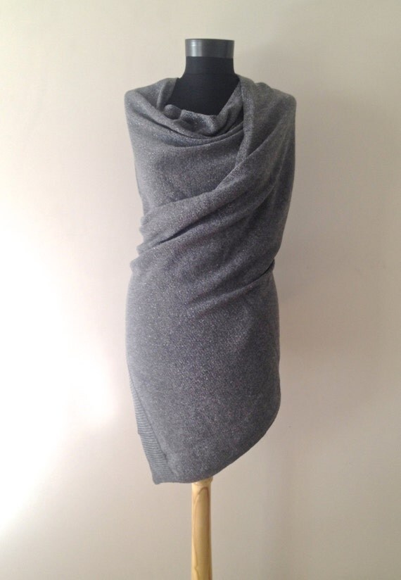 silver sparkly wrap