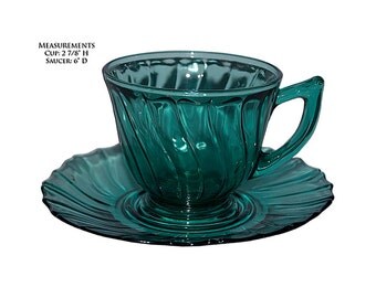 Jeannette Swirl Ultramarine Cup and Saucer