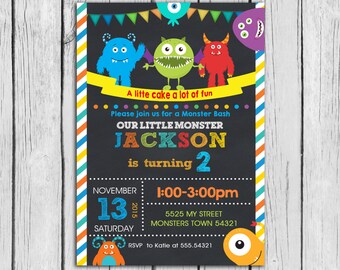 Little monster Birthday Invitation, Little monsters Invitation,Little monsters Birthday Party, Little monster Birthday Party Printable