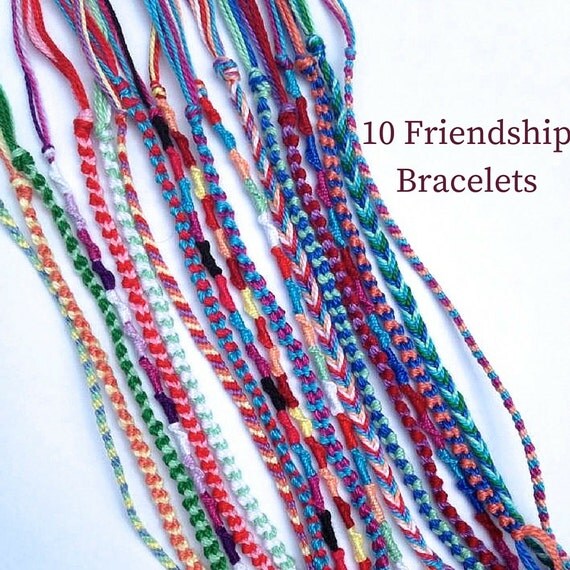 10 String Bracelets Friendship Bracelets by