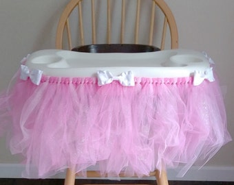 First Birthday Banner - Pink - Birthday Banner -Highchair Tutu