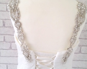 BROOKLYN Wedding Dress Straps - Luxury Vintage Crystal Wedding Bridal Accessories