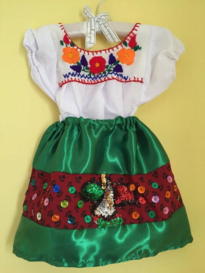 China poblana mexican outfit baby cinco de mayo day of the