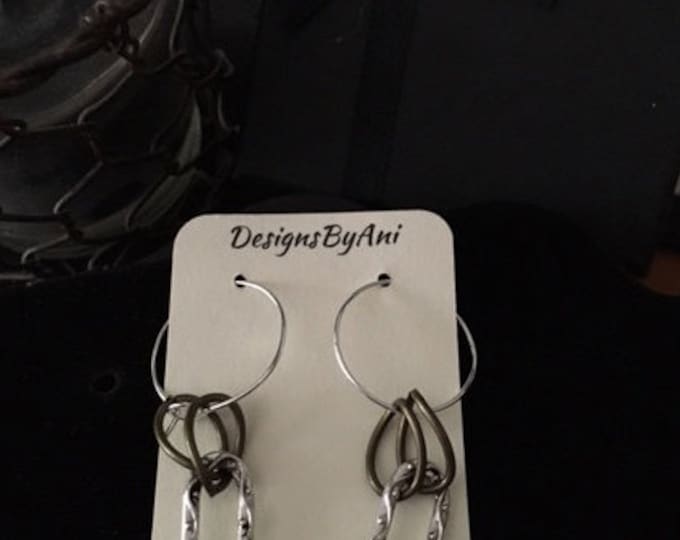 Interchangeable Silver Hoop Earrings
