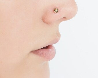 Tiny flower nose stud. nose ring. nose piercing. indian nose stud. nose jewelry. nose stud gold. nose stud. nose ring stud. flower nose stud