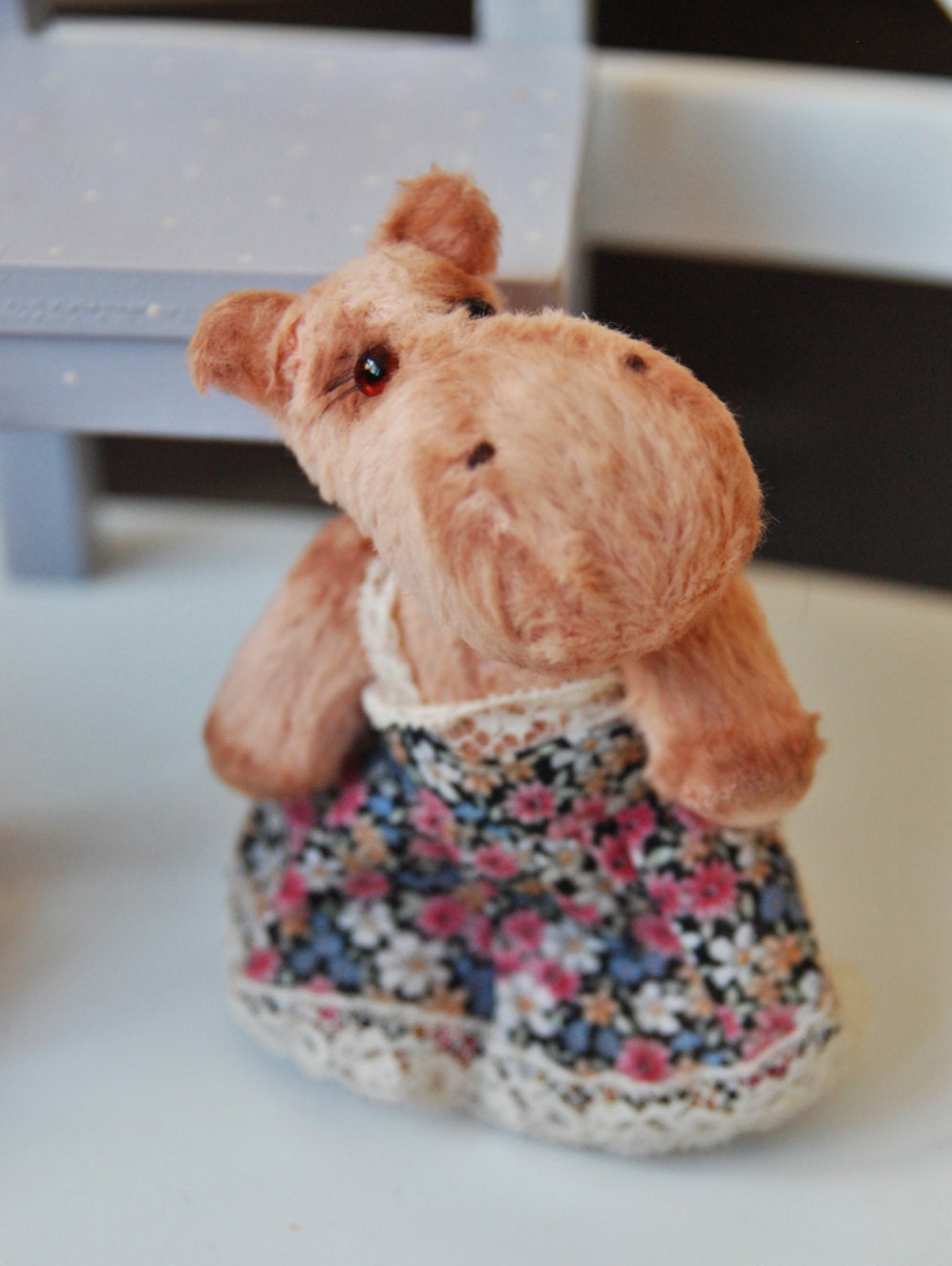 pink hippo teddy