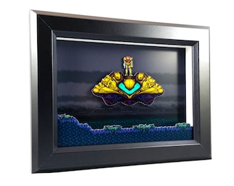 Super Metroid (SNES) Samus Returns to Planet Zebes Shadow Box