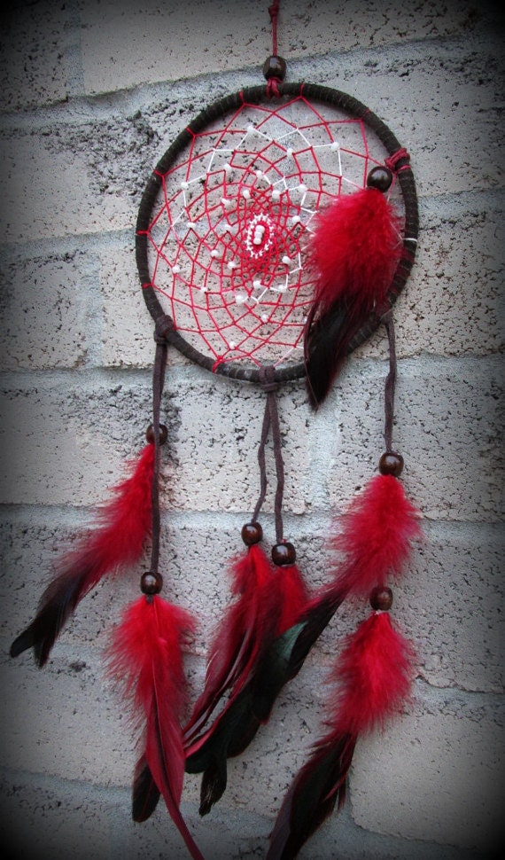 yellow blue and red dream catcher
