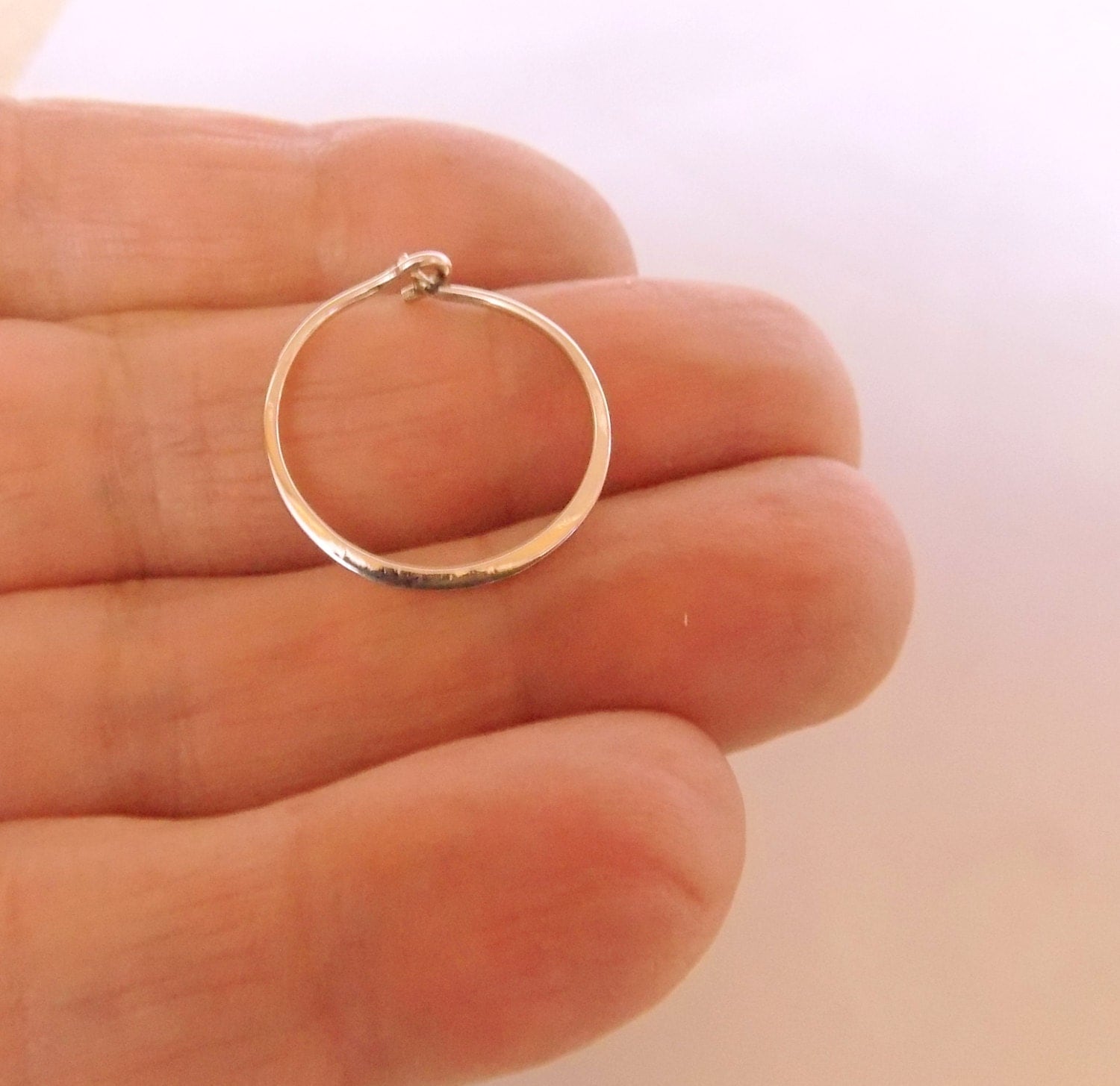 Small Gold 14k Hoop Earrings 14mm Thin Minimalist