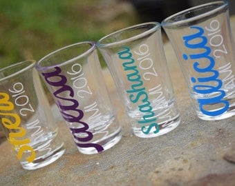 Personalized Shot Glasses, Friend Gift, Wedding Party Shot Glasses, Wedding Party Gift, Shot Glass, Shot Glasses, Custom Shot Glasses