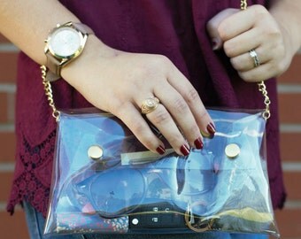 Clear Cross Body Purse -Gameday Purse - Clear Purse - Clear Gameday Purse