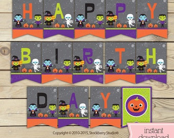 halloween birthday banner halloween printables kids halloween party halloween birthday party halloween - Halloween Birthday Party Decorations halloween birthday banner halloween printables kids halloween party halloween birthday party halloween - Halloween Birthday Party Decorations