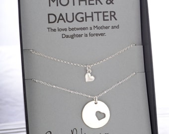 Mother Daughter Jewelry Sets Mom Daughter Necklace Back to School Birthday gift Mom Mother of Bride Mommy and Me Infant Loss Gift for Her