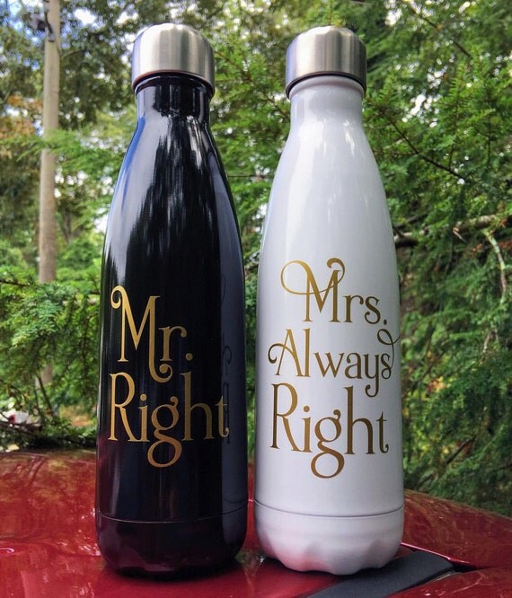 Bride and Groom S'well Bottles - Wedding, Couple, Engagement, Wedding Present, Swell Bottle