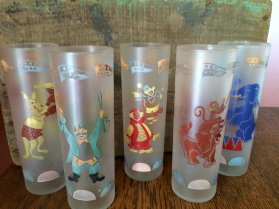 libbey circus glasses