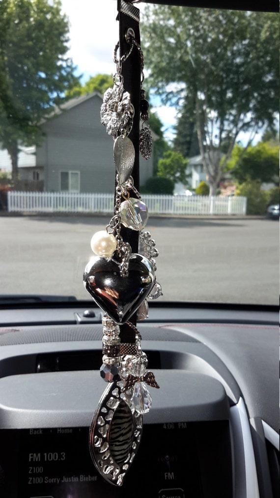ZEBRA themed rear view mirror DANGLE to dress up your carshow