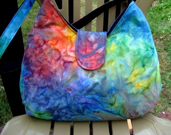 HOBO BAGS, HOBO Purses, Women's Purses, Women's Handbags, Summer Bags, Tie Dye Purses, Pocketbooks, Handmade Bags, Rainbow Purses