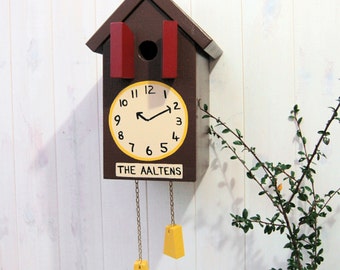 Personalised Bird House Cuckoo Clock Bird Box Garden Gift Unique Gift